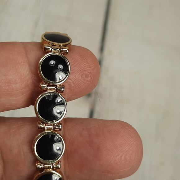 Liz Claiborne LC Reversible Bracelet Black, Gold tone and Silver tone - Picture 4 of 8